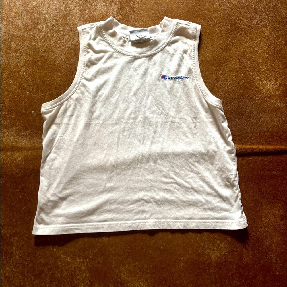Champion Cropped White Tank